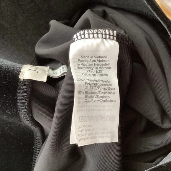 J. Crew Stretch Velvet Leggings Size Small S Pull On Ankle Black Soft - Picture 6 of 6